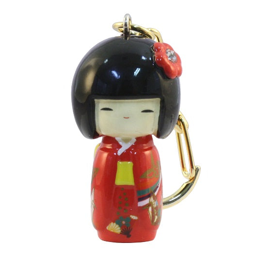 Kokeshi keyring Furisode Red